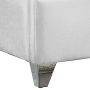 Zuma Velvet Queen Bed White - Gate FurnitureQueen Bed