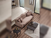 Zumrut 3-pieces (Sofa & Loveseat & Chair) Livingroom Set Light Brown in Light Brown - 101-ZUM-AQUA3720-3L21