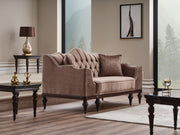 Zumrut 3-pieces (Sofa & Loveseat & Chair) Livingroom Set Light Brown in Light Brown - 101-ZUM-AQUA3720-3L21