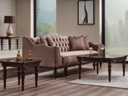 Zumrut 3-pieces (Sofa & Loveseat & Chair) Livingroom Set Light Brown in Light Brown - 101-ZUM-AQUA3720-3L21