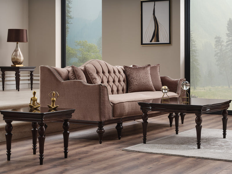 Zumrut 3-pieces (Sofa & Loveseat & Chair) Livingroom Set Light Brown in Light Brown - 101-ZUM-AQUA3720-3L21