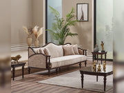 Zumrut Lux 3-pieces (Sofa & Loveseat & Chair) Livingroom Set Beige in Beige - 101-ZUM-AQUA3568-3L21