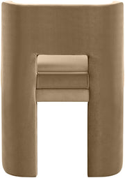 Zuno Velvet Performace Fabric Upholstered Dining Chair in Beige, Set of 2 - 945Beige-C