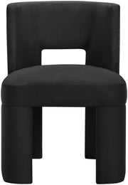 Zuno Velvet Performace Fabric Upholstered Dining Chair in Black, Set of 2 - 945Black-C