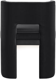 Zuno Velvet Performace Fabric Upholstered Dining Chair in Black, Set of 2 - 945Black-C