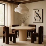 Zuno Velvet Performace Fabric Upholstered Dining Chair in Brown, Set of 2 - 945Brown-C