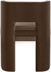 Zuno Velvet Performace Fabric Upholstered Dining Chair in Brown, Set of 2 - 945Brown-C