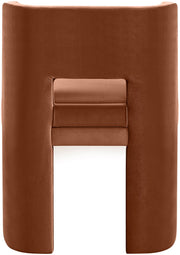Zuno Velvet Performace Fabric Upholstered Dining Chair in Cognac, Set of 2 - 945Cognac-C