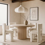 Zuno Velvet Performace Fabric Upholstered Dining Chair in Cream, Set of 2 - 945Cream-C