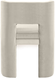 Zuno Velvet Performace Fabric Upholstered Dining Chair in Cream, Set of 2 - 945Cream-C