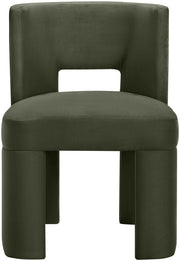 Zuno Velvet Performace Fabric Upholstered Dining Chair in Green, Set of 2 - 945Green-C