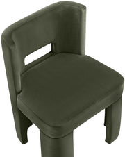 Zuno Velvet Performace Fabric Upholstered Dining Chair in Green, Set of 2 - 945Green-C