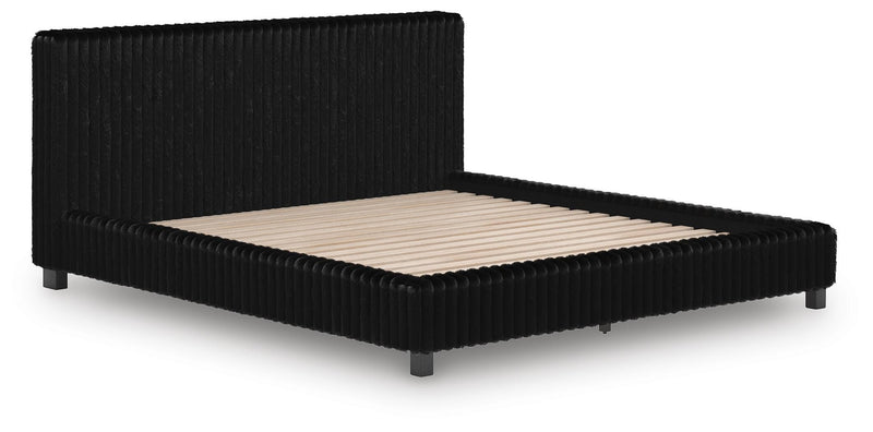 Zuraleus Black California King Upholstered Bed - PCB3380B14