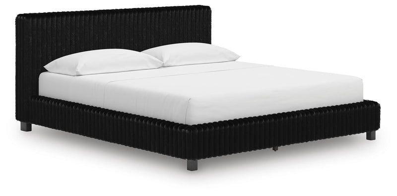 Zuraleus Black California King Upholstered Bed - PCB3380B14