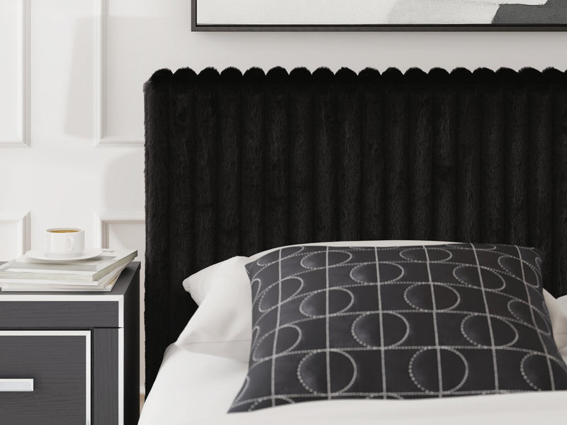 Zuraleus Black California King Upholstered Bed - PCB3380B14