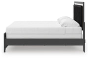 Zuraleus Black King Panel Bed, Dresser, Mirror and Nightstand - PCB3380B18