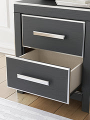 Zuraleus Black King Panel Bed, Dresser, Mirror and Nightstand - PCB3380B18