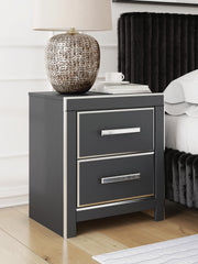Zuraleus Black King Panel Bed, Dresser, Mirror and Nightstand - PCB3380B18