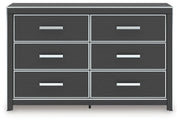 Zuraleus Black King Upholstered Bed, Dresser and Nightstand - PCB3380B17