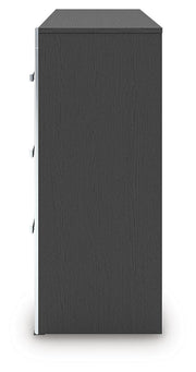 Zuraleus Black King Upholstered Bed, Dresser and Nightstand - PCB3380B17