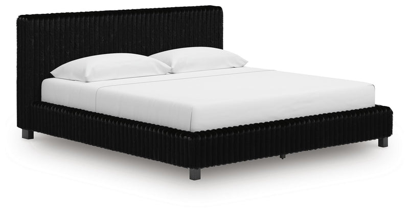 Zuraleus Black King Upholstered Bed - PCB3380B13