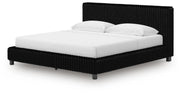 Zuraleus Black King Upholstered Bed - PCB3380B13