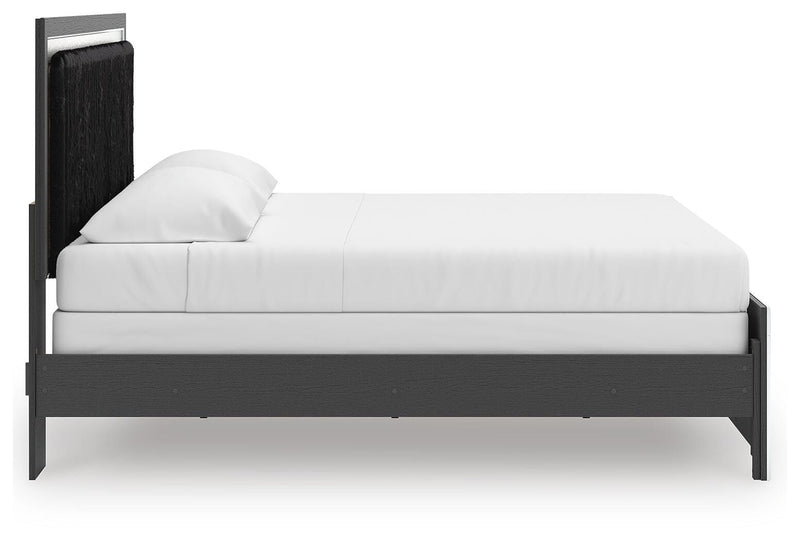 Zuraleus Black King Upholstered Panel Bed - PCB3380B12