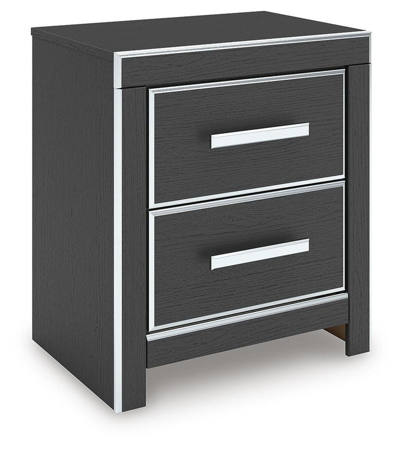 Zuraleus Black Queen Panel Bed, Dresser, Mirror and Nightstand - PCB3380B19