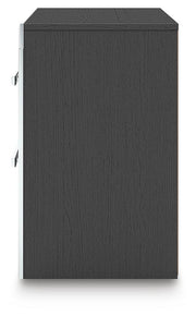 Zuraleus Black Queen Panel Bed, Dresser, Mirror and Nightstand - PCB3380B19