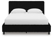 Zuraleus Black Queen Upholstered Bed - PCB3380B8