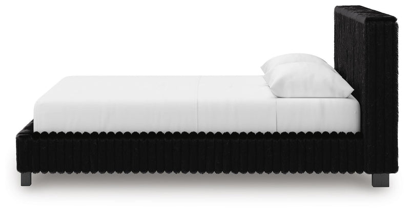 Zuraleus Black Queen Upholstered Bed - PCB3380B8