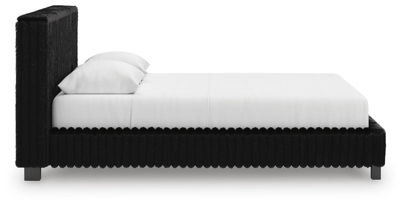 Zuraleus Black Queen Upholstered Bed - PCB3380B8