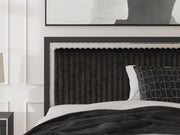 Zuraleus Black Queen Upholstered Panel Bed - PCB3380B6