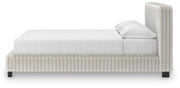Zuraleus California King Upholstered Bed and Dresser in White - PKG022861