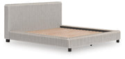 Zuraleus California King Upholstered Bed, Chest and  Nightstand in White - PKG022857