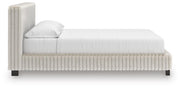 Zuraleus California King Upholstered Bed, Chest and  Nightstand in White - PKG022857
