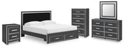Zuraleus King Storage Bed, Dresser, Mirror, Chest and Nightstand - PCB3380B20