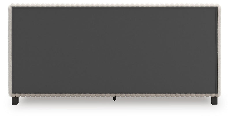 Zuraleus King Upholstered Bed and Dresser in White - PKG022853