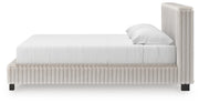 Zuraleus King Upholstered Bed, Dresser and Mirror in White - PKG022847