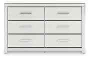 Zuraleus King Upholstered Panel Bed and Dresser in White - PKG022837