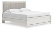 Zuraleus King Upholstered Panel Bed, Chest and  Nightstand in White - PKG022833