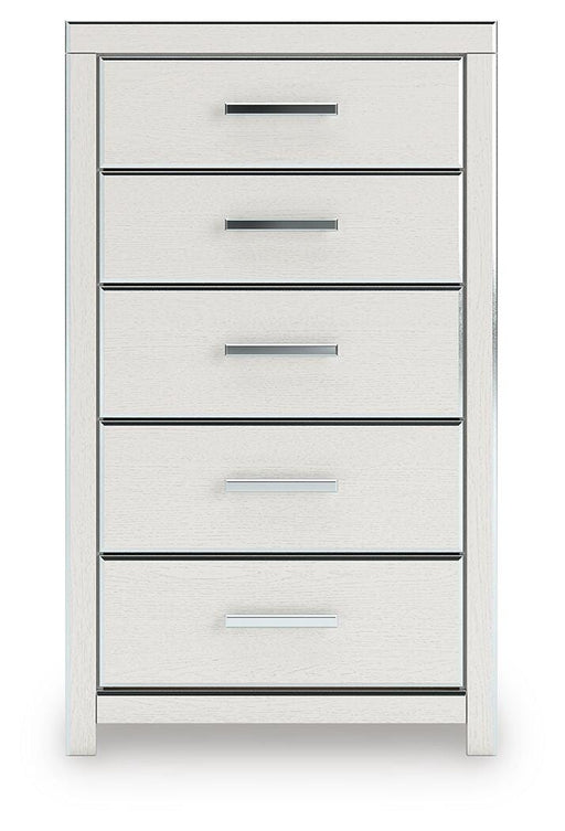 Zuraleus King Upholstered Panel Platform Storage Bed, Chest and  Nightstand in White - PKG022825