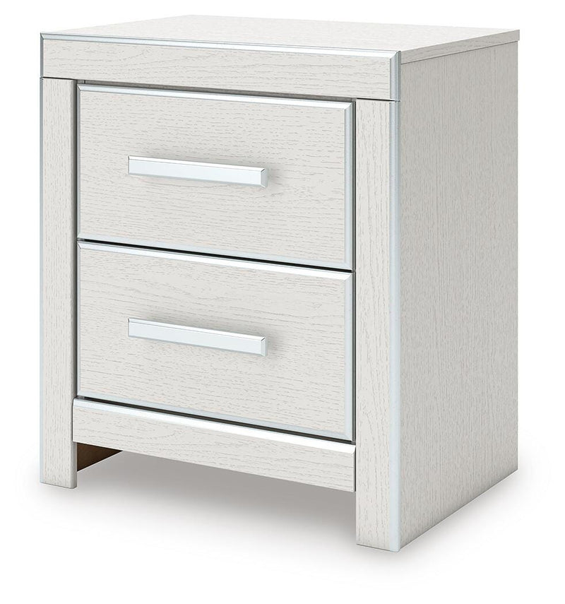 Zuraleus King Upholstered Panel Platform Storage Bed, Chest and  Nightstand in White - PKG022825