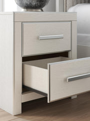 Zuraleus King Upholstered Panel Platform Storage Bed, Chest and  Nightstand in White - PKG022825