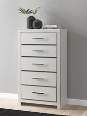 Zuraleus King Upholstered Panel Platform Storage Bed, Chest and  Nightstand in White - PKG022825
