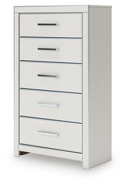 Zuraleus King Upholstered Panel Platform Storage Bed, Chest and  Nightstand in White - PKG022825