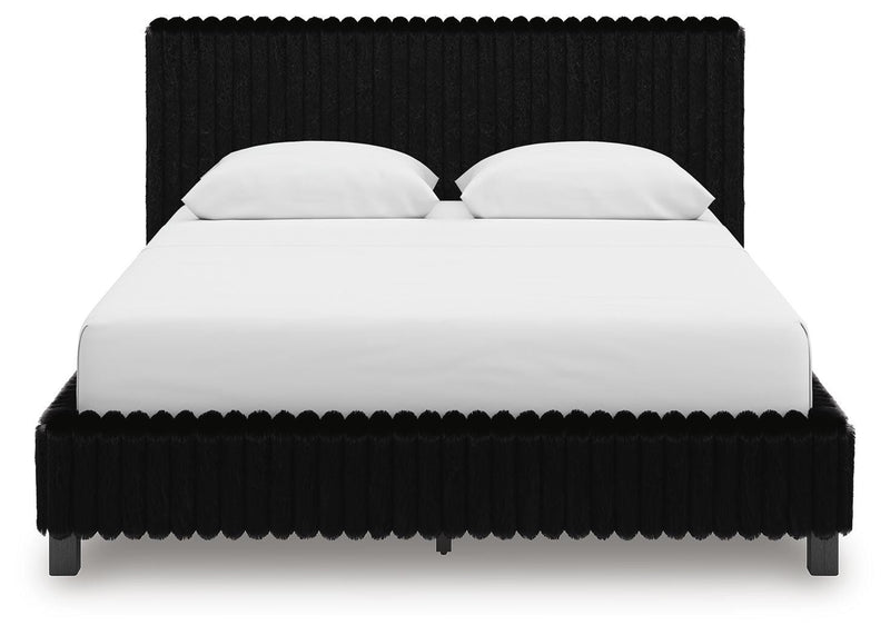 Zuraleus Queen Upholstered Bed, Dresser and Mirror - PCB3380B9