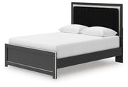 Zuraleus Queen Upholstered Bed, Dresser, Mirror and Nightstand - PCB3380B21