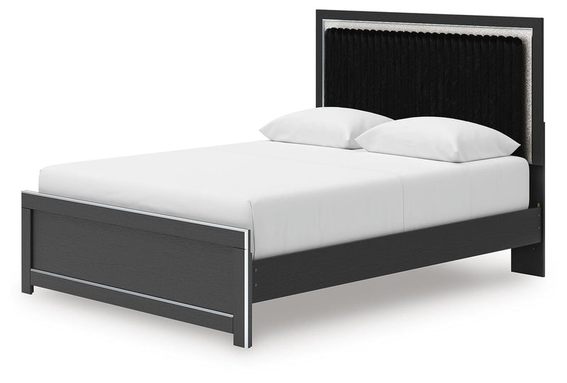 Zuraleus Queen Upholstered Bed, Dresser, Mirror and Nightstand - PCB3380B21