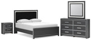 Zuraleus Queen Upholstered Bed, Dresser, Mirror and Nightstand - PCB3380B21